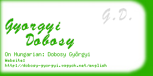 gyorgyi dobosy business card
