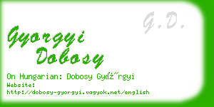 gyorgyi dobosy business card